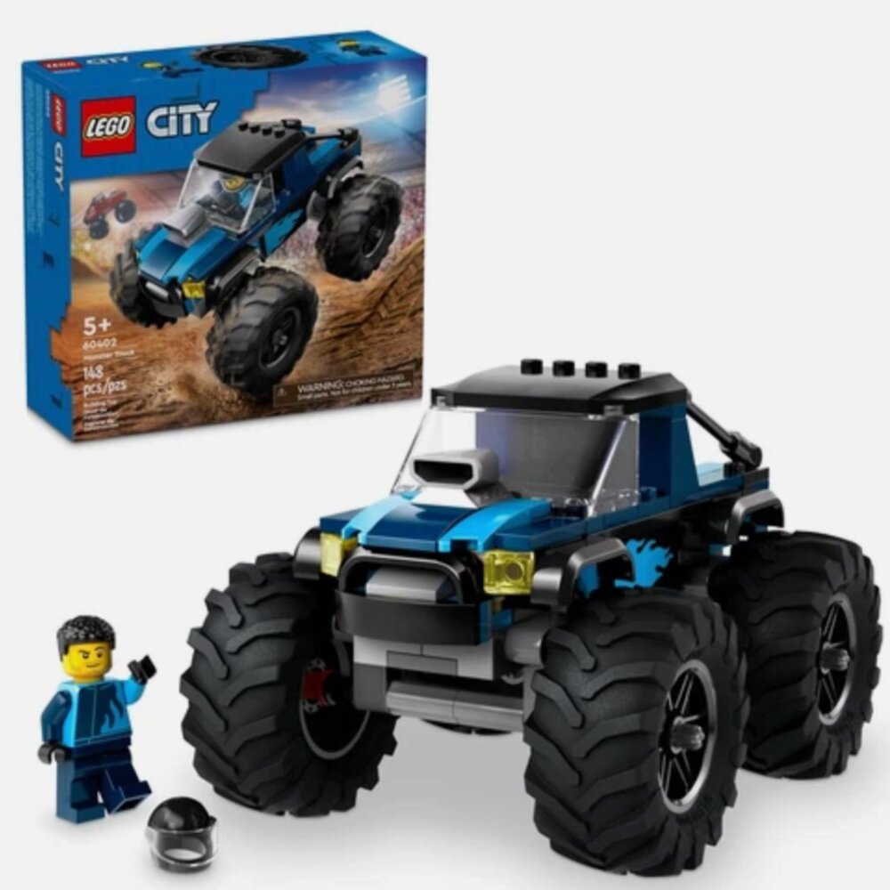 NEW Sealed LEGO 60402 City Blue Monster Truck Building Toy Set 148 Pcs Age 5+
